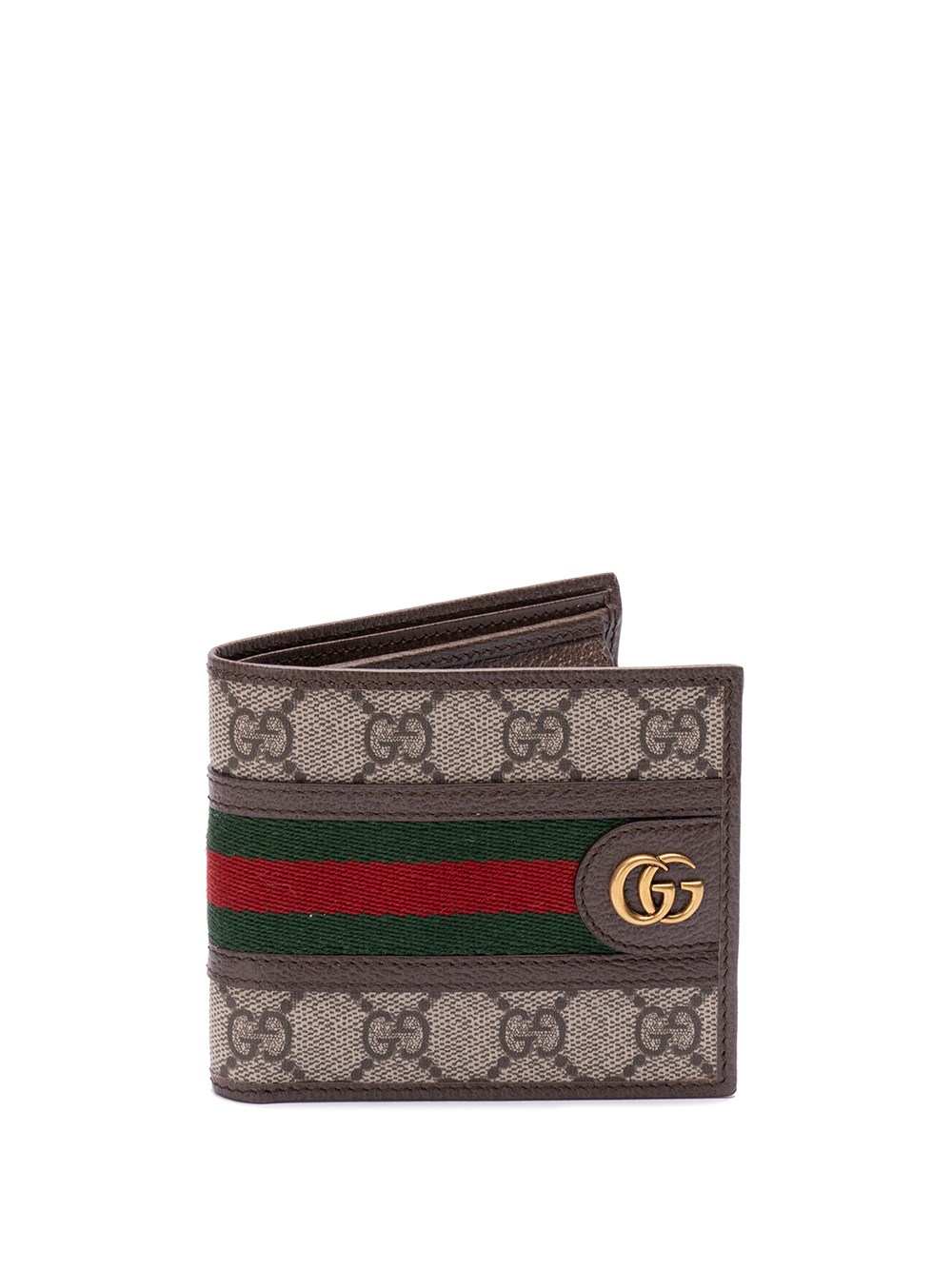 Shop Gucci `ophidia` Coin Wallet In Brown