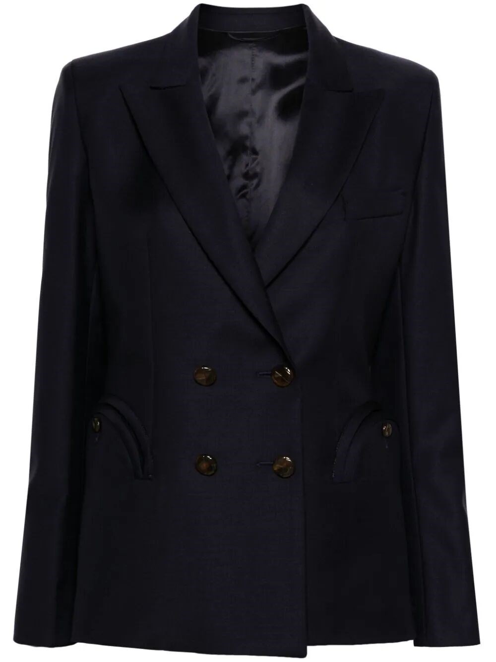 Shop Blazé Milano `first Class Charmer` Double-breasted Blazer In Blue