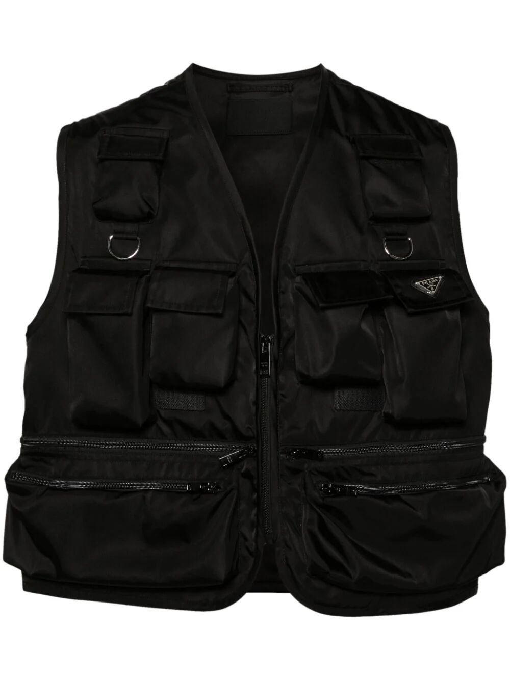 Prada `re-nylon` Vest In Black  