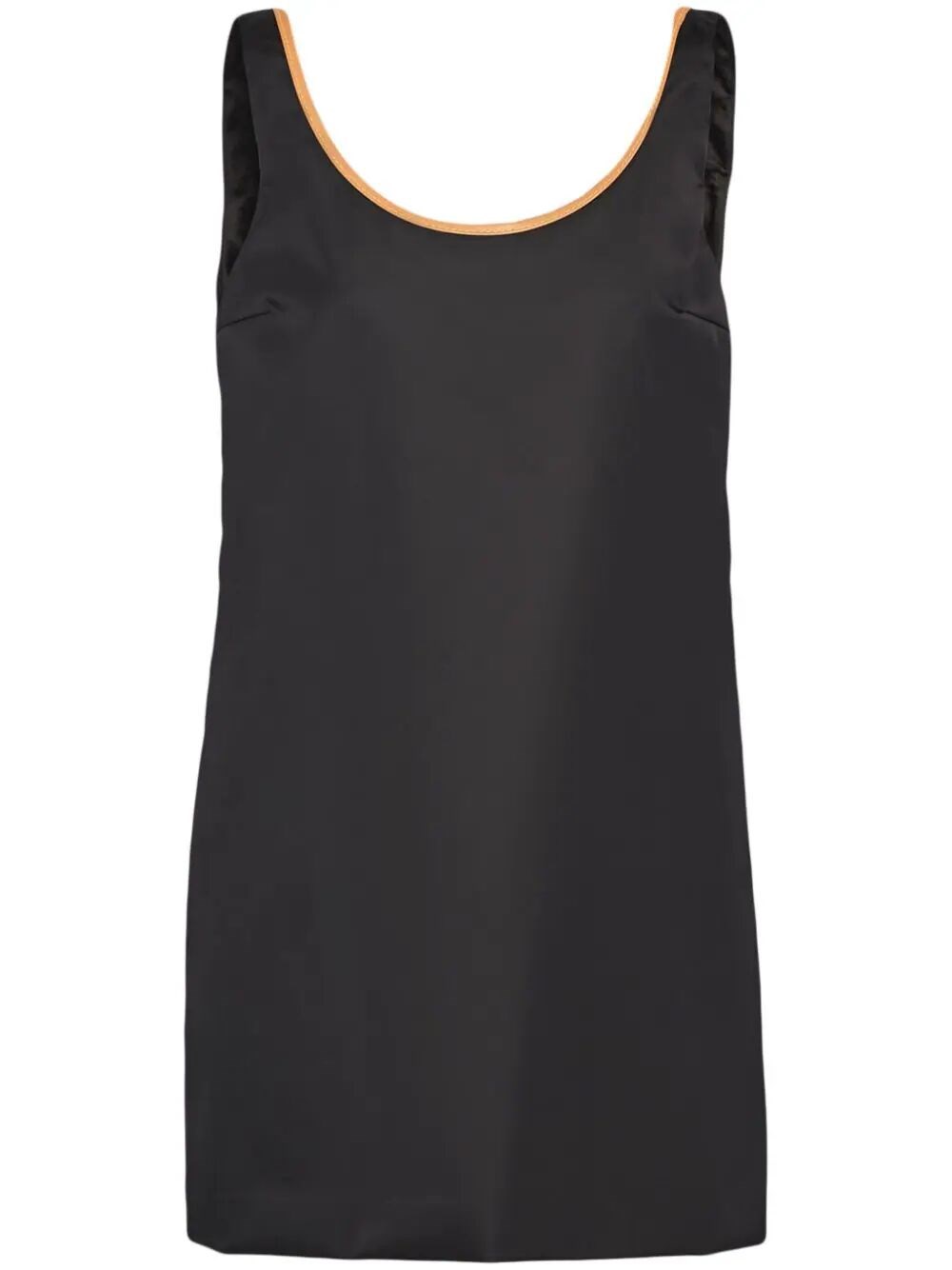 Shop Prada `re-nylon` Dress In Black  