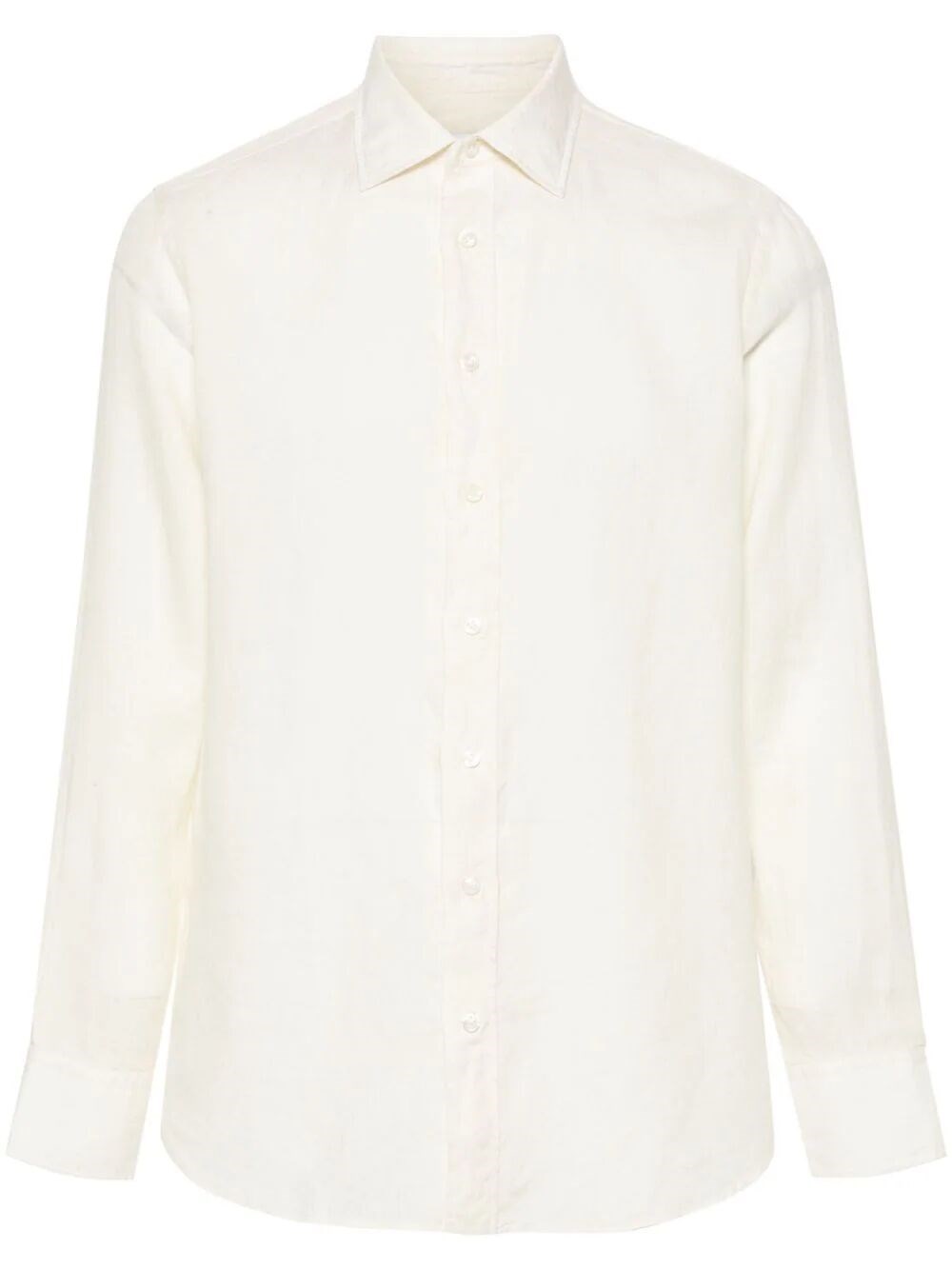 Lardini Long-sleeve Linen Shirt In White