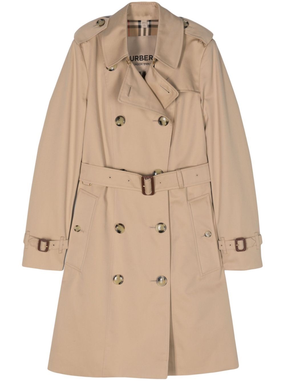 Burberry `chelsea` Trench Coat In Beis