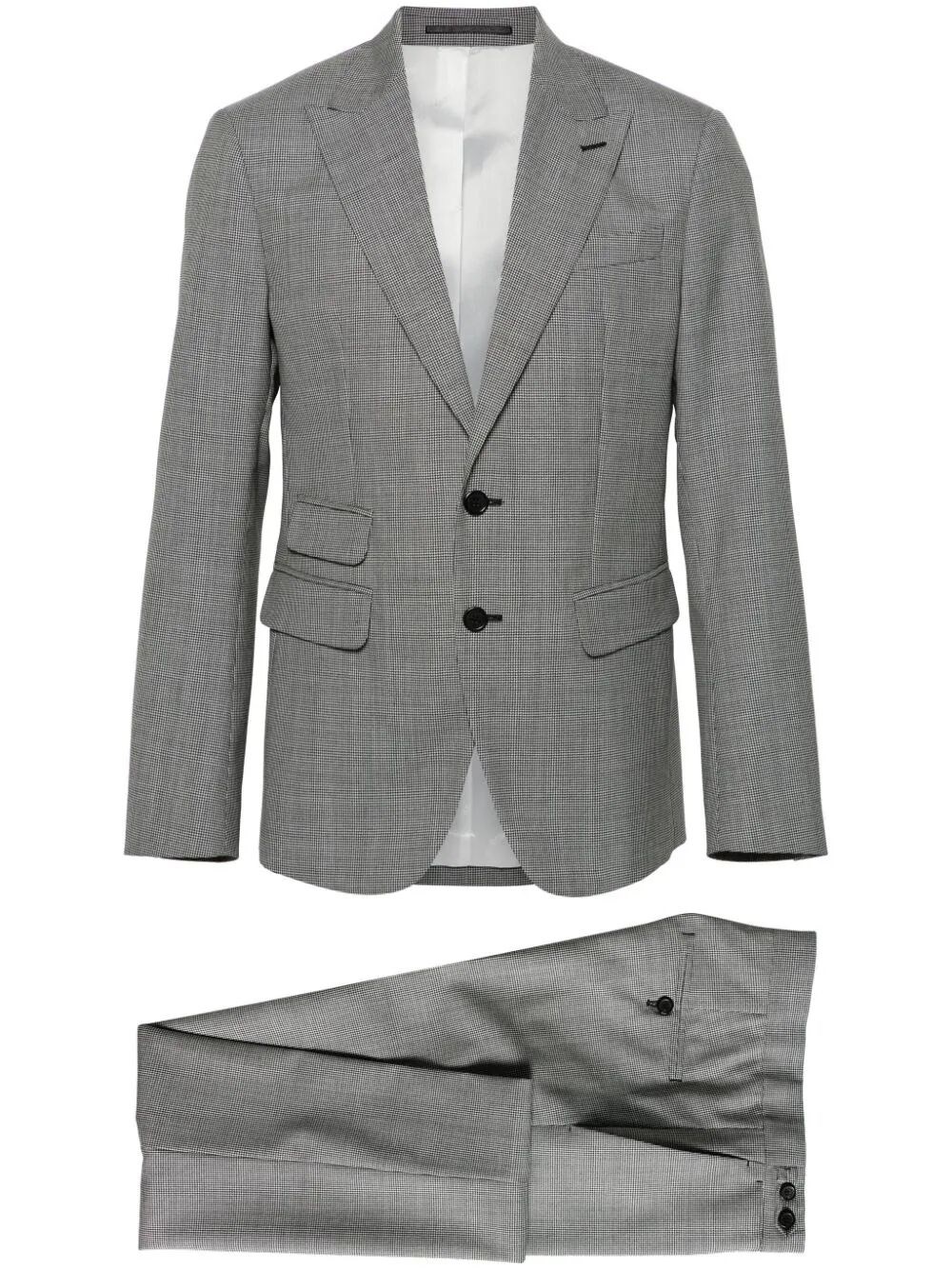 Dsquared2 London Houndstooth-pattern Suit In Gray