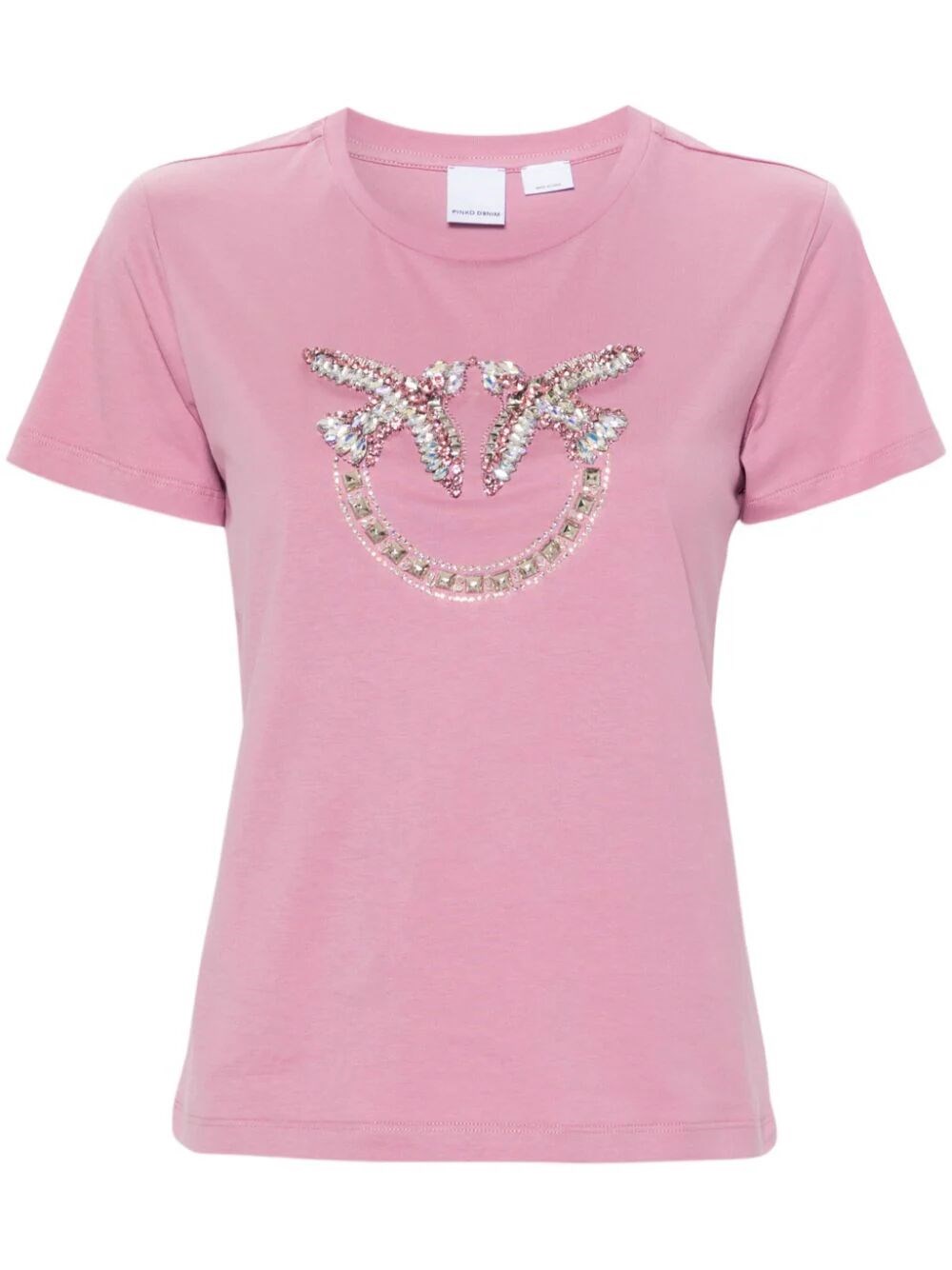 Shop Pinko `quentin` Logo T-shirt In Pink