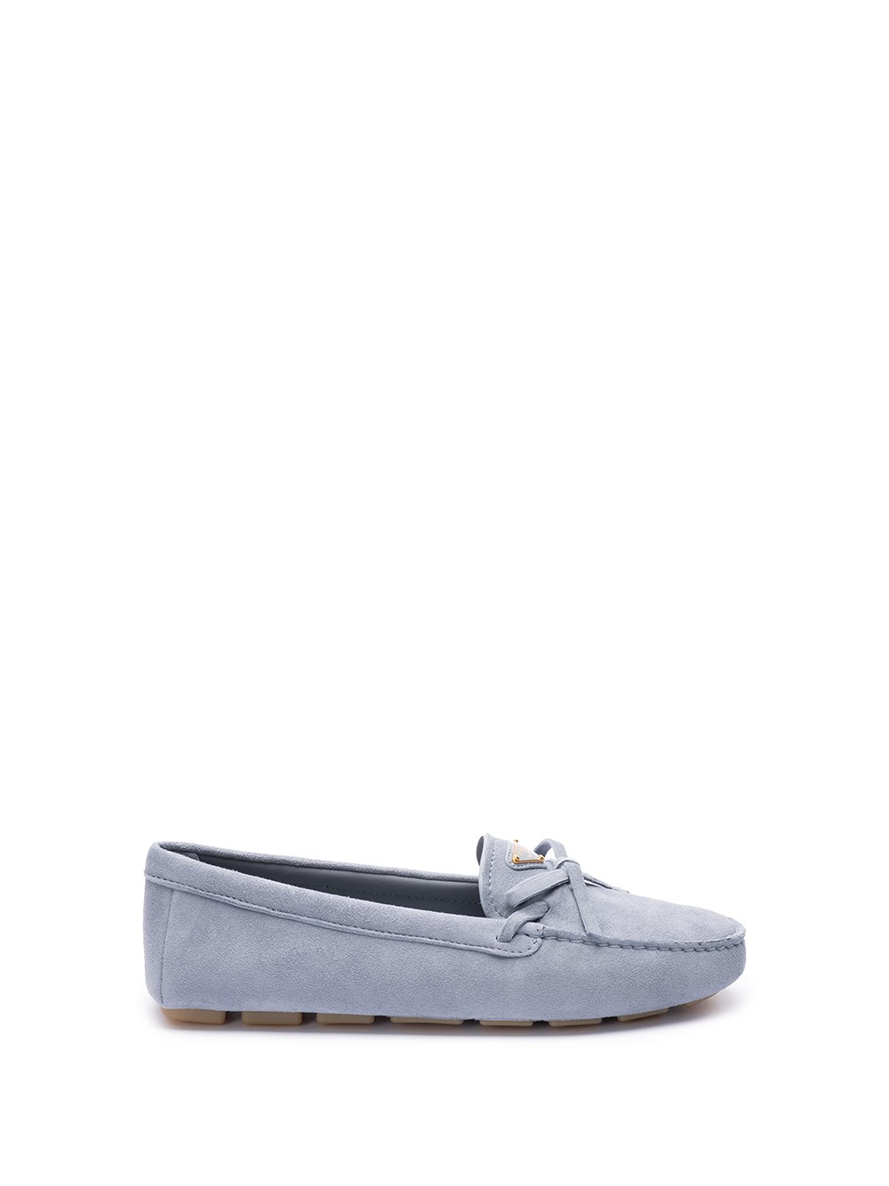 Prada Suede Driving Shoes In Blue