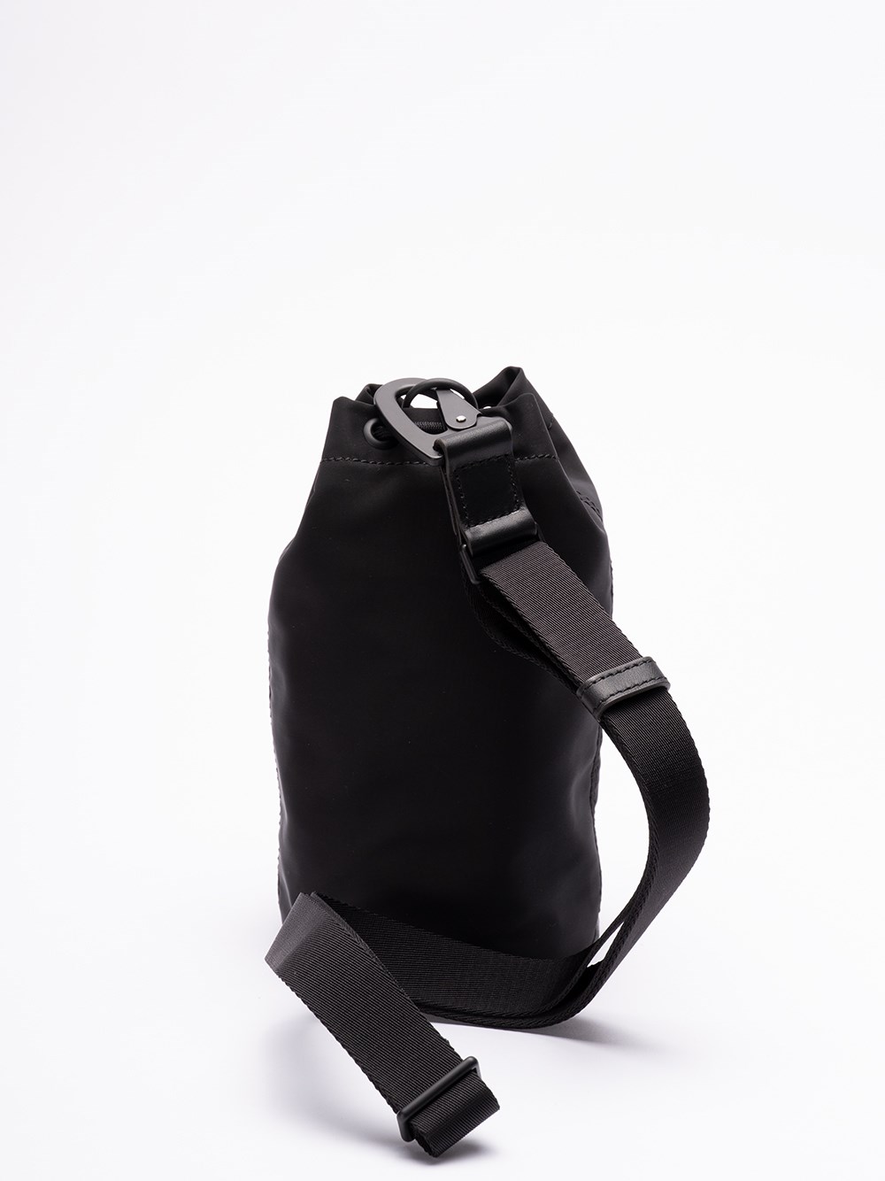 Moncler Mini Drawstring Pouch Bag In Black  