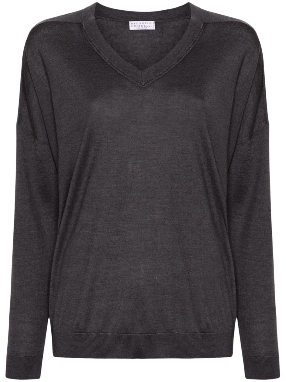 Brunello Cucinelli V-neck Sweater In Gray