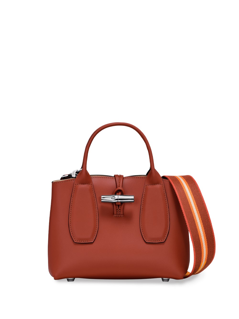 Shop Longchamp `roseau Box` Medium Handbag In Brown