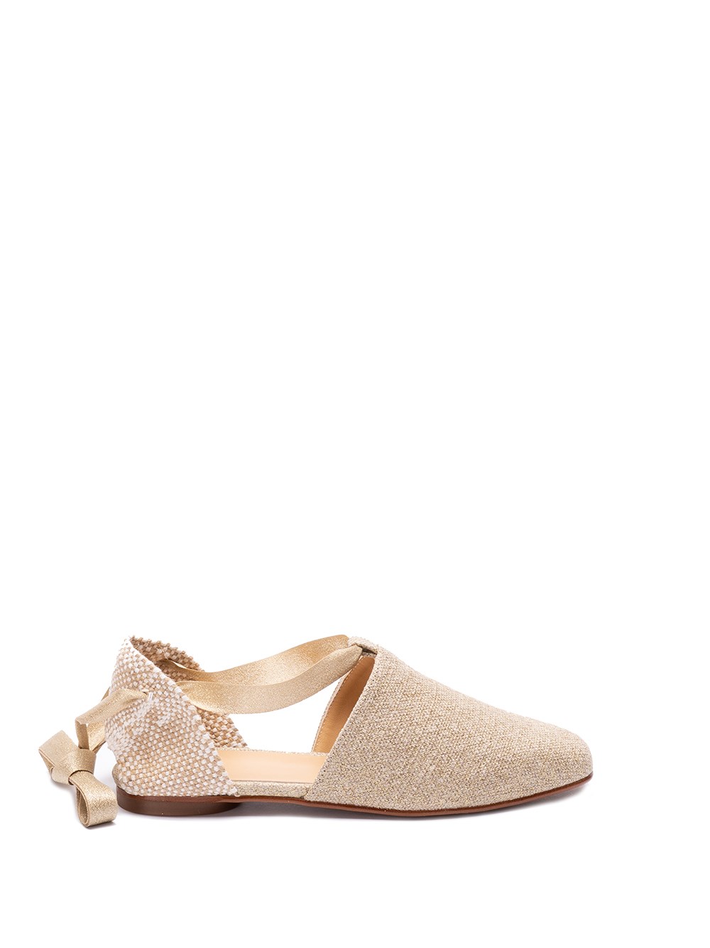 Castaã±er Neutral Gala Self-tie Pumps In Metallic