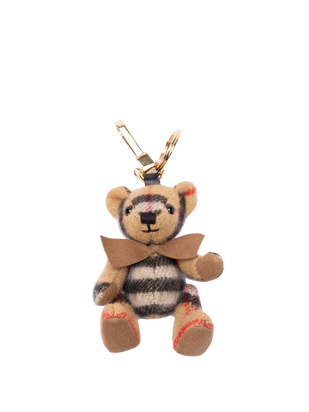 Burberry `thomas` `vintage Check` Keyring In Yellow