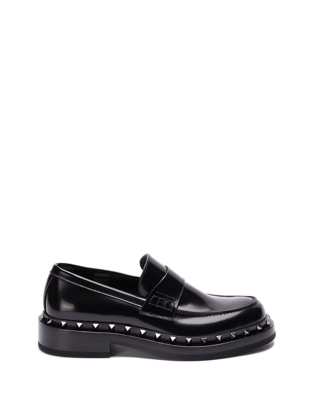 Shop Valentino `rockstud M-way` Loafers In Black  