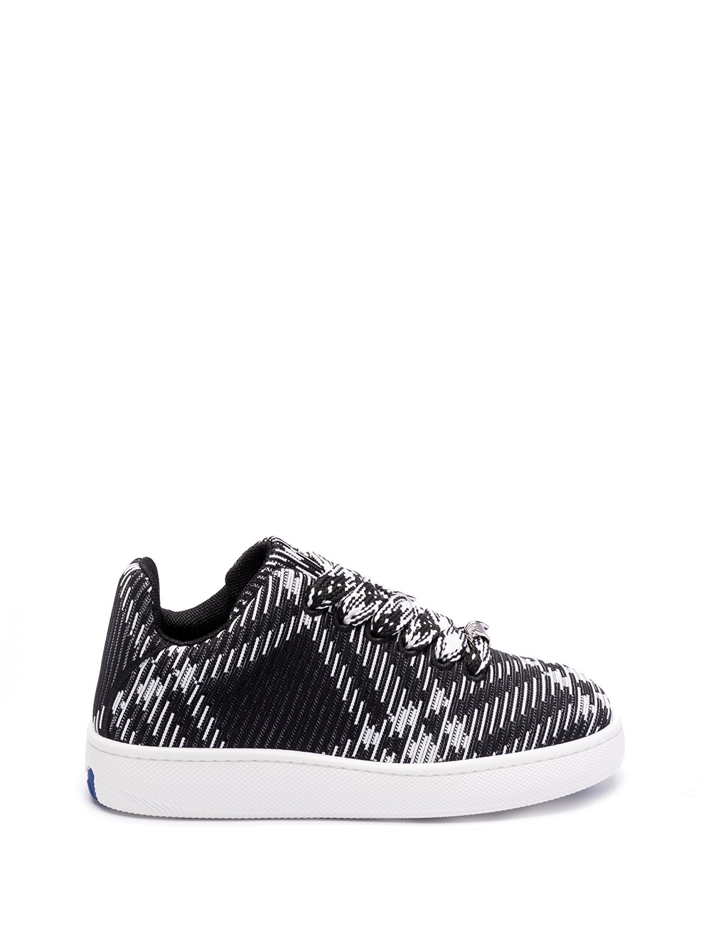 Shop Burberry Knit Sneakers In Black  