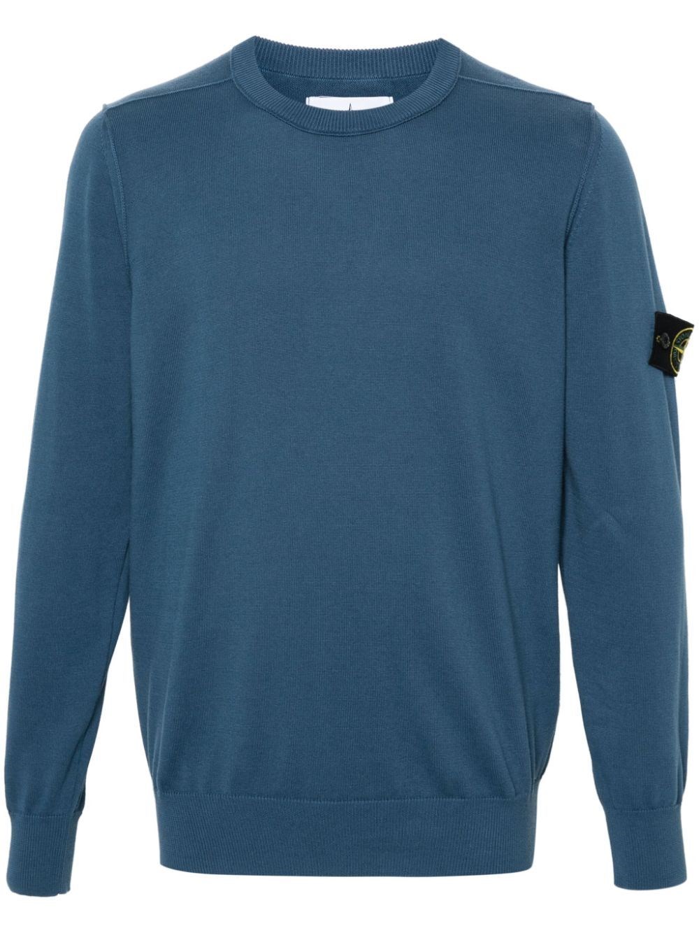 Stone Island Compass-motif Jumper In Blue