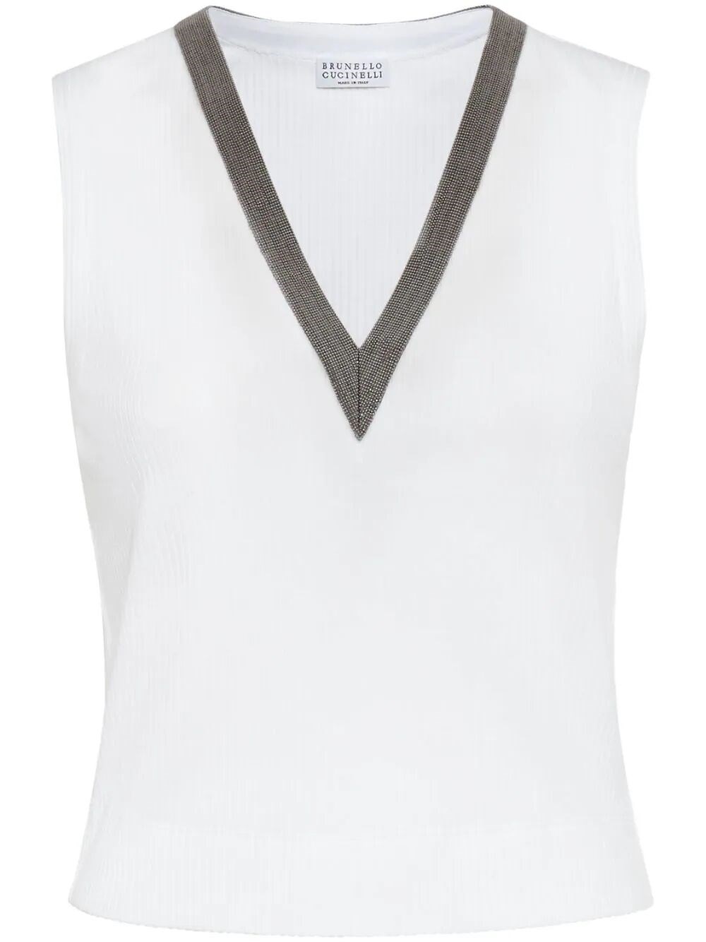 Shop Brunello Cucinelli Tank Top In White