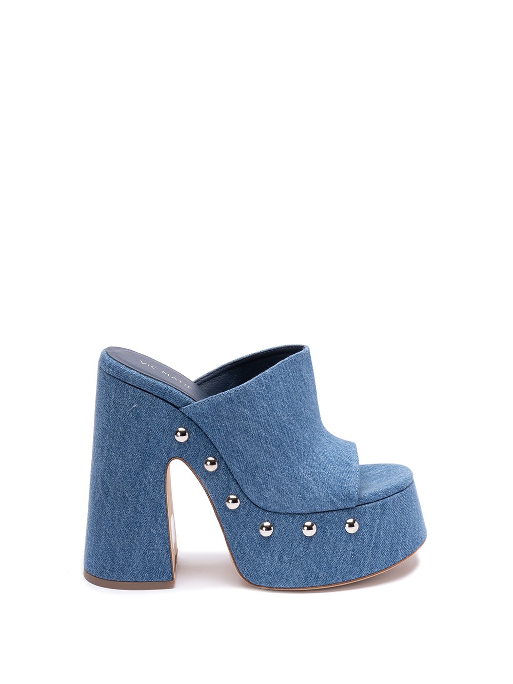 Shop Vic Matie Denim Sandals In Blue
