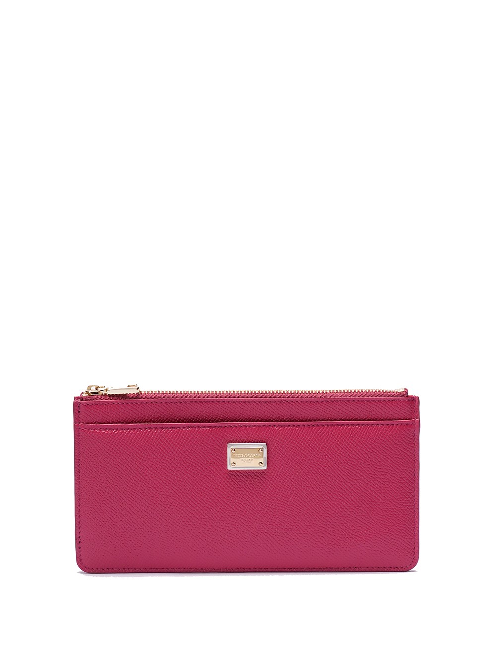 Shop Dolce & Gabbana Card Holder With Zip And Branded Tag In Pink