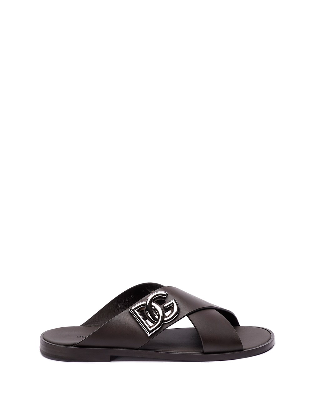 Shop Dolce & Gabbana `dg` Sandals In Brown