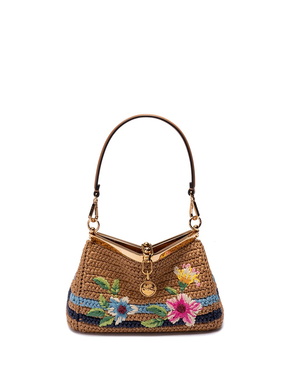 Shop Etro `vela` Small Shoulder Bag In Brown