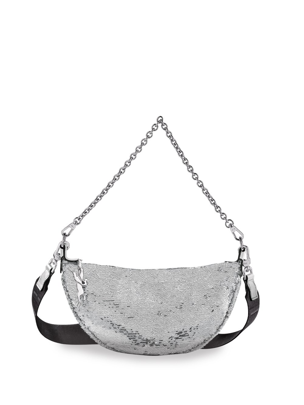 Shop Longchamp `smile Glitter` Small Crossbody Bag In Metallic