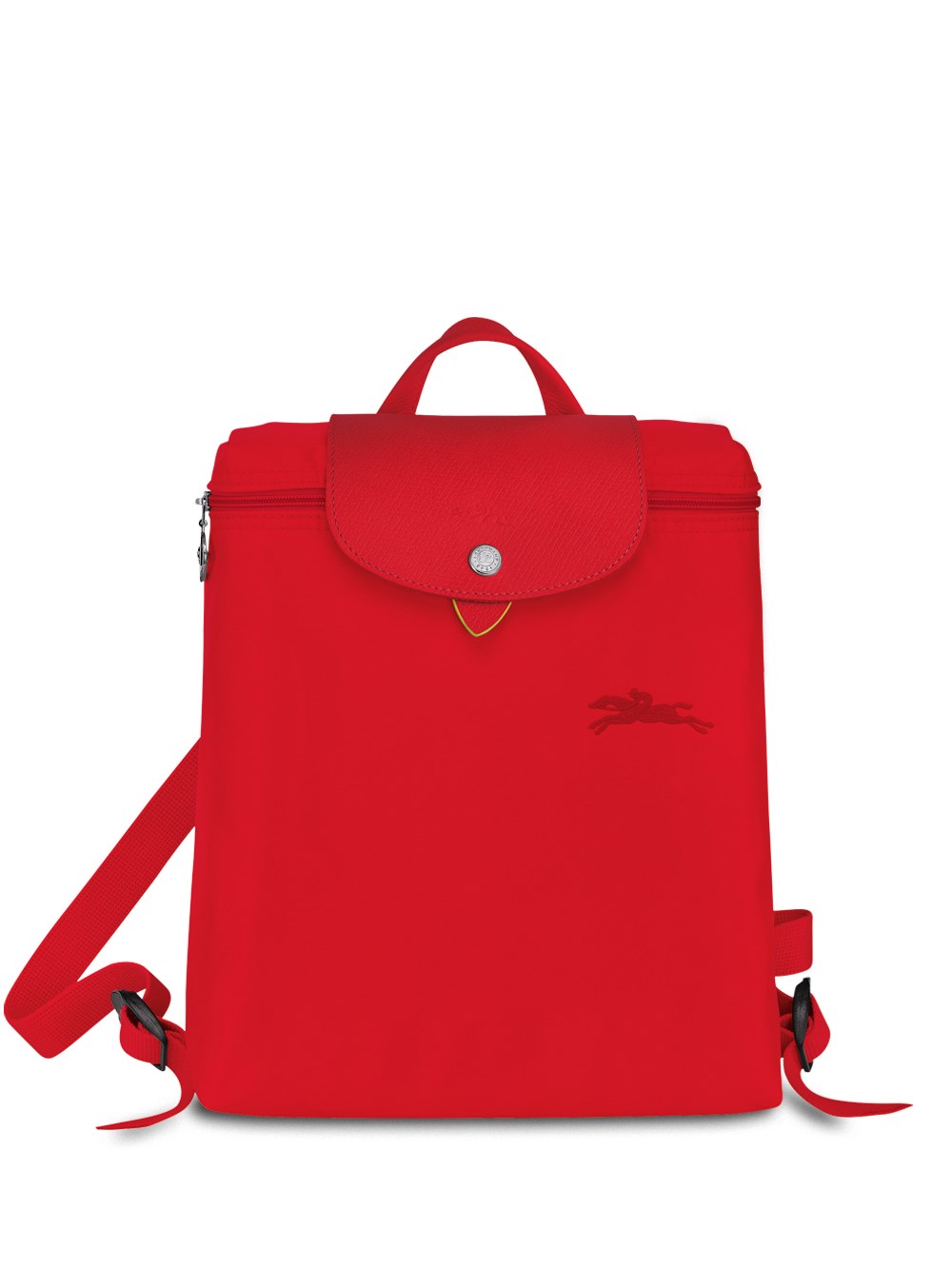 Longchamp `le Pliage Green` Medium Backpack In Red