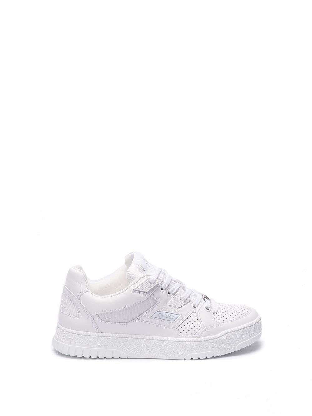 Gucci Jones Leather Sneakers In White