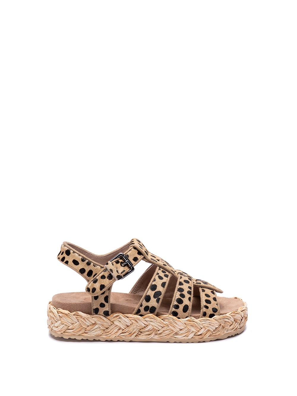 Shop Mou `raffia Braid Sandals` In Beige