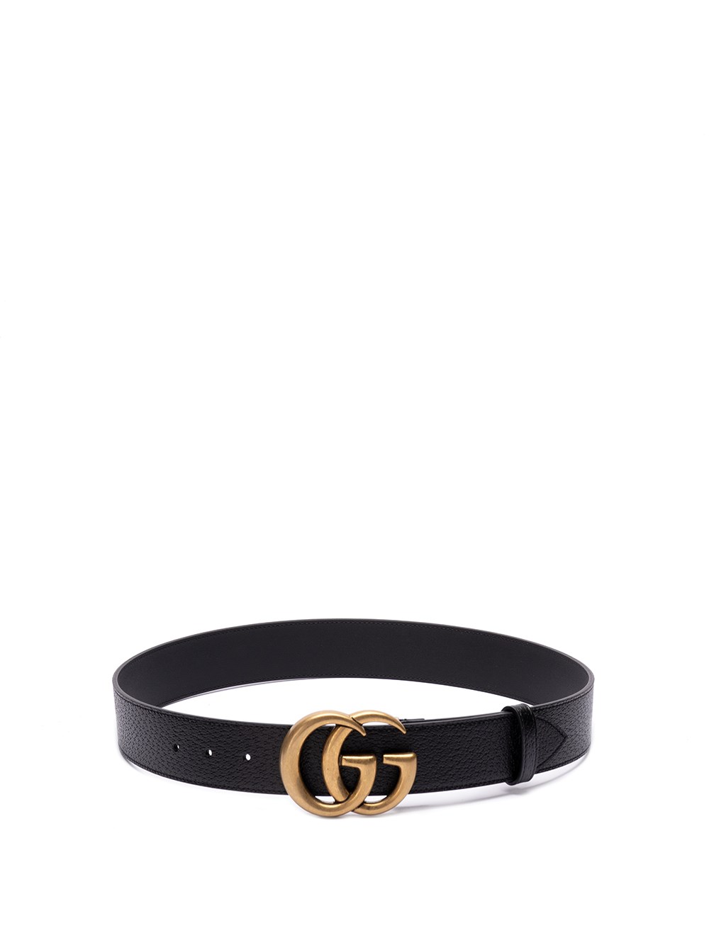 Shop Gucci Wide Belt With `double G` Buckle In Black  