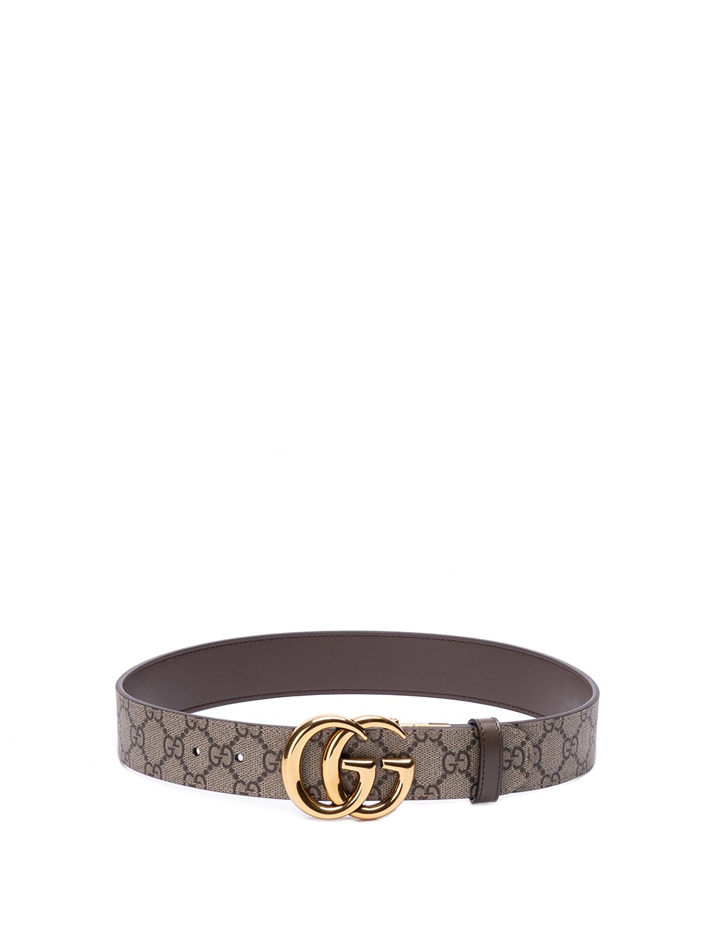 Shop Gucci `gg Marmont` Reversible Wide Belt In Brown