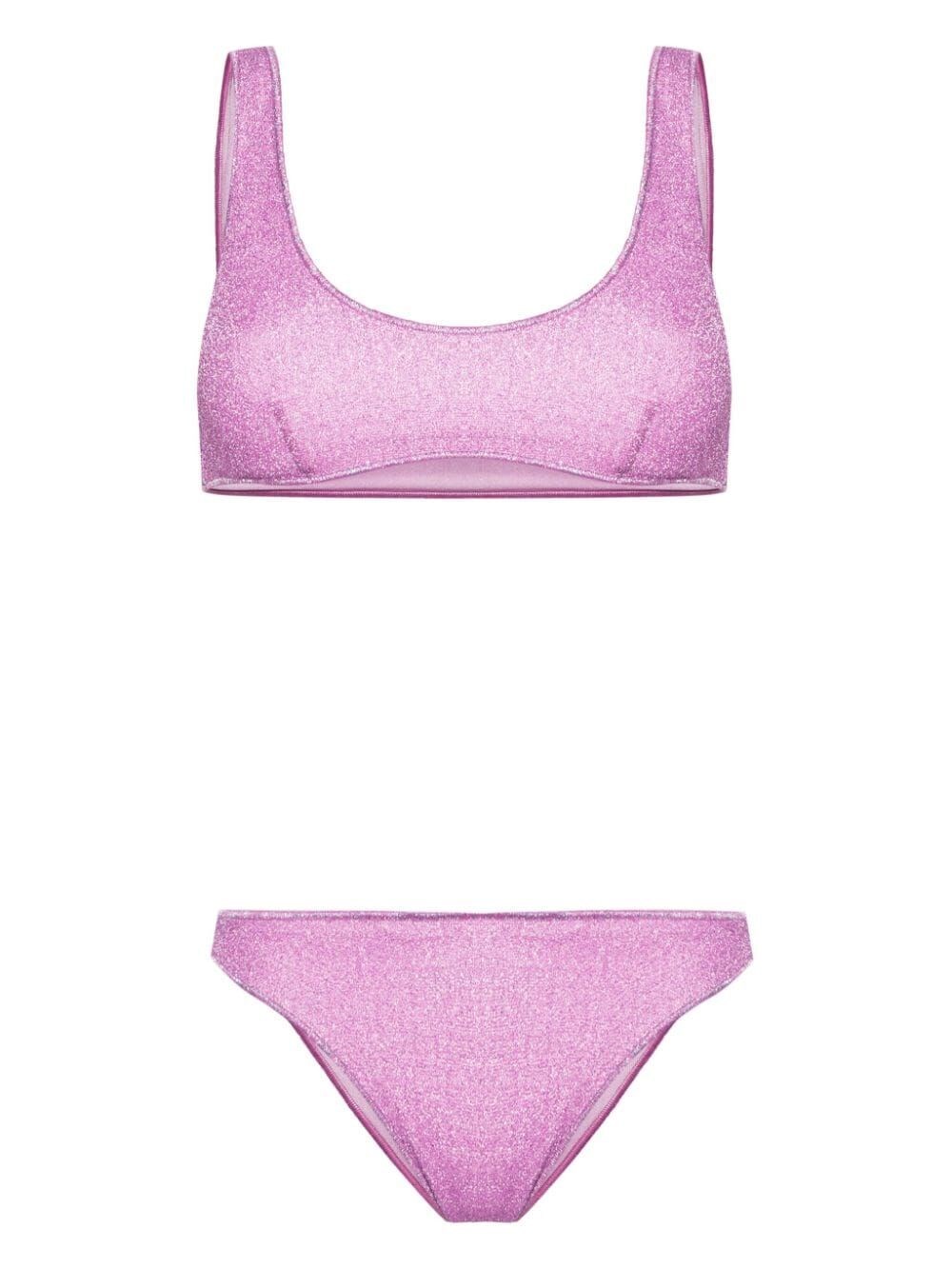 Shop Oseree `lumiere` `sporty Set` Bikini In Pink