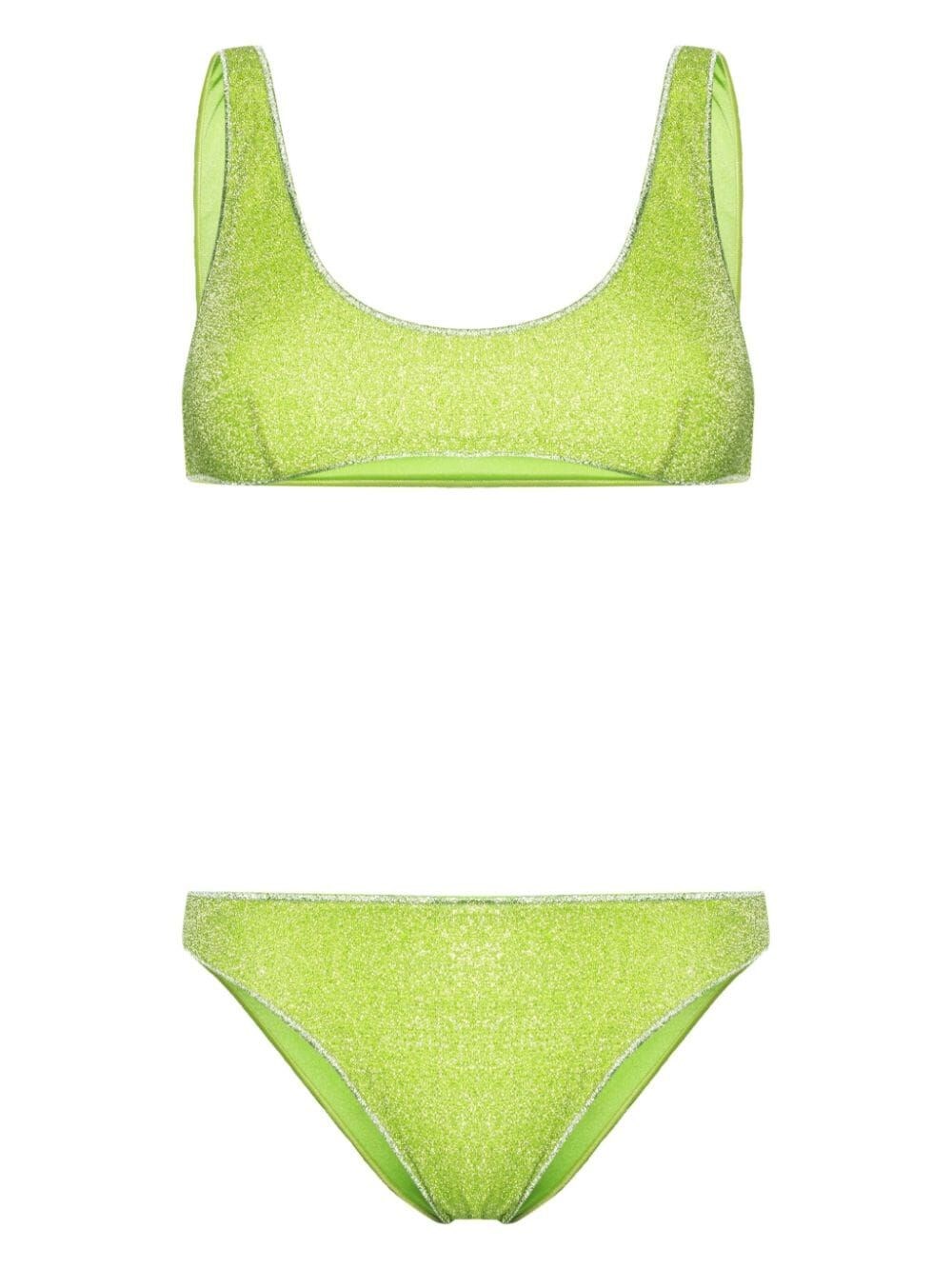 Shop Oseree `lumiere` `sporty Set` Bikini In Green