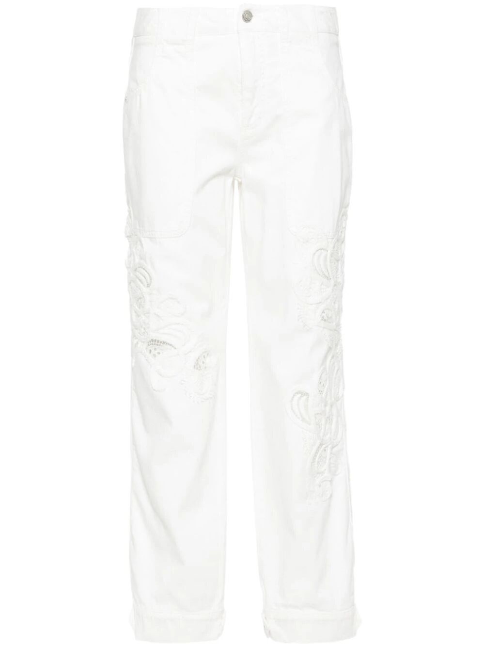 Shop Ermanno Scervino Cargo Pants In White