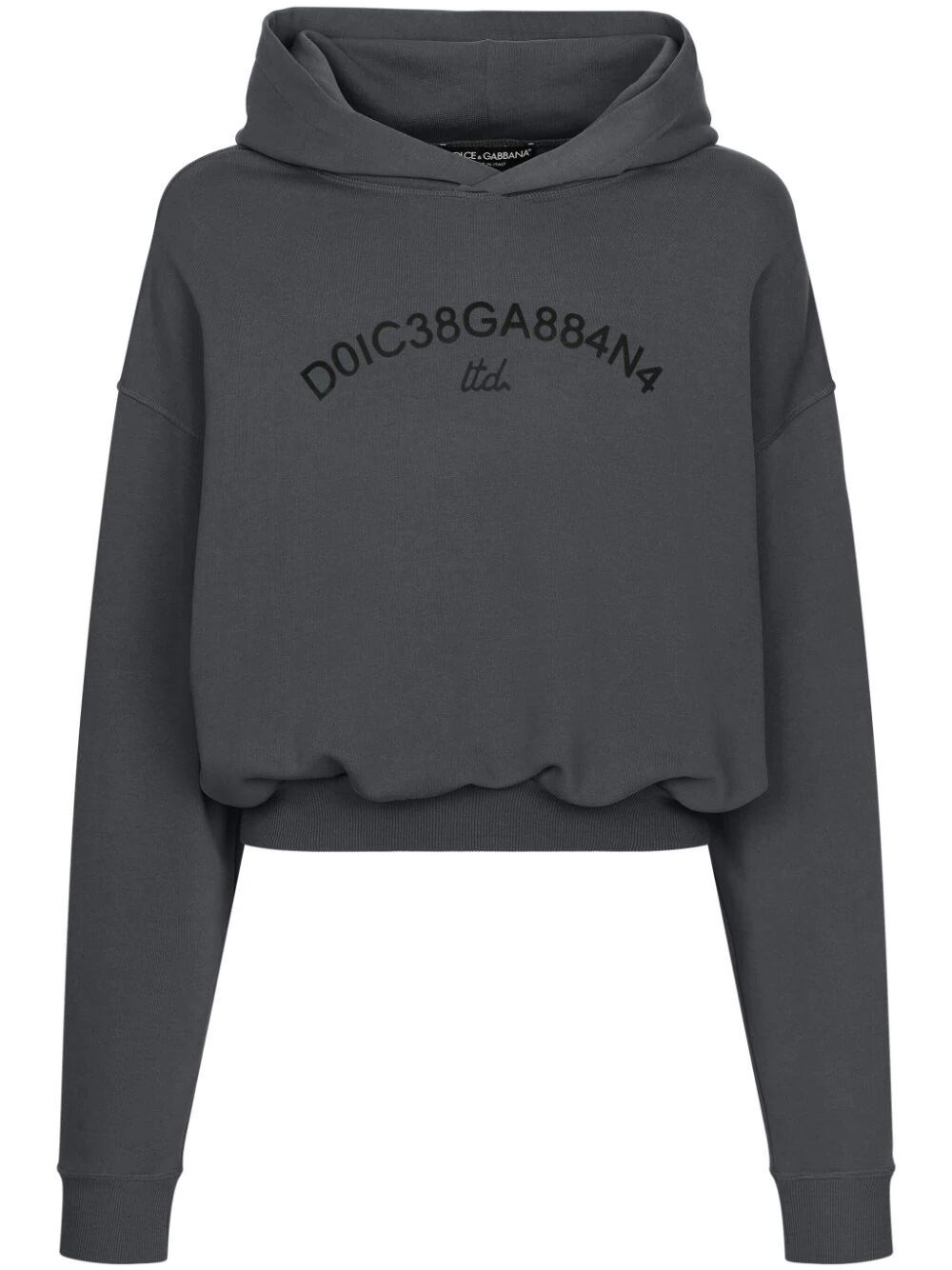 Shop Dolce & Gabbana Hoodie In Gray