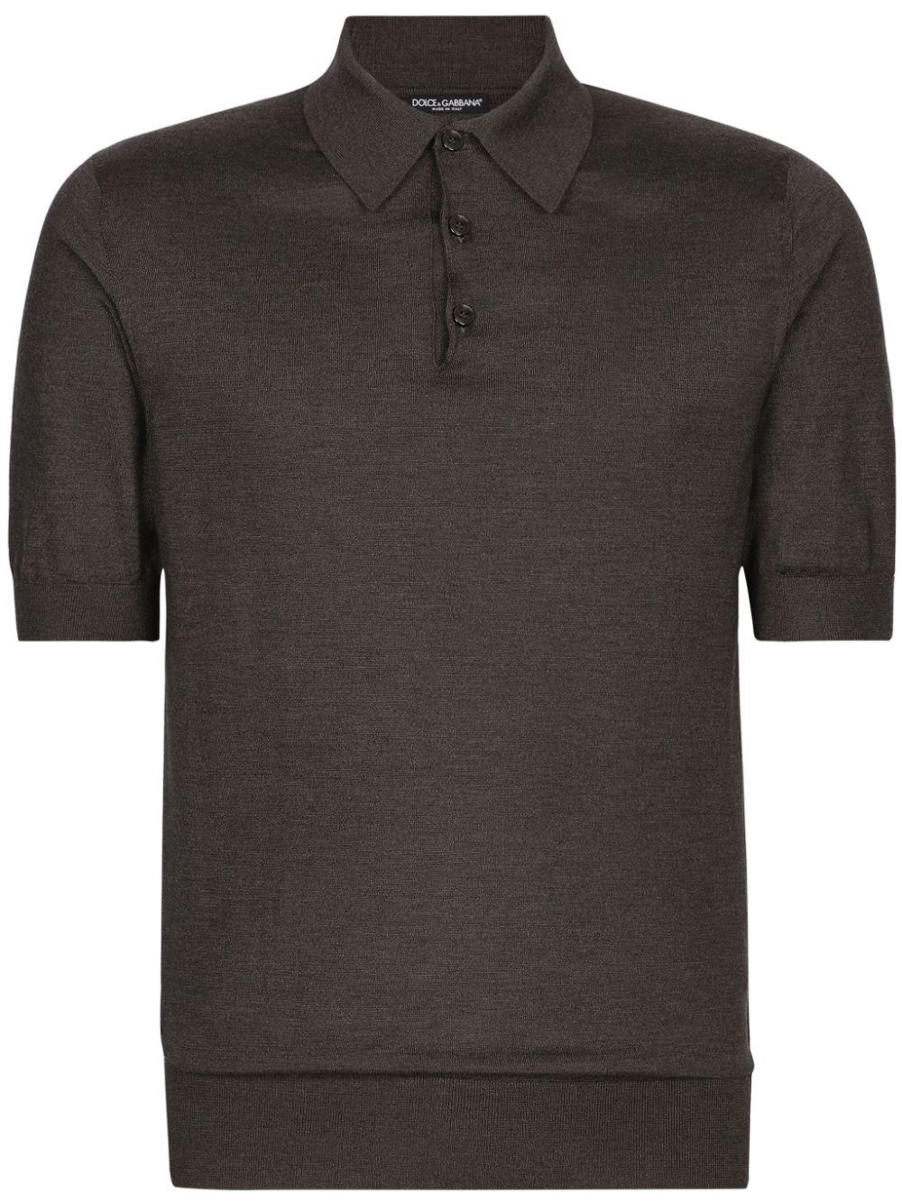 Shop Dolce & Gabbana Polo Shirt In Gray