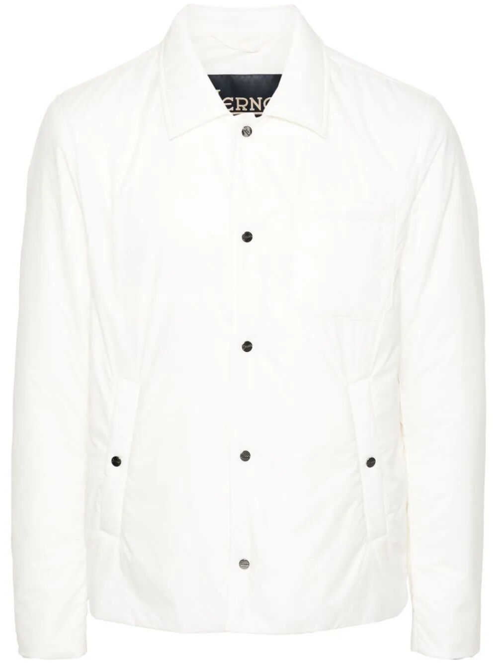 Shop Herno `nuage` Padded Shirt Jacket In White
