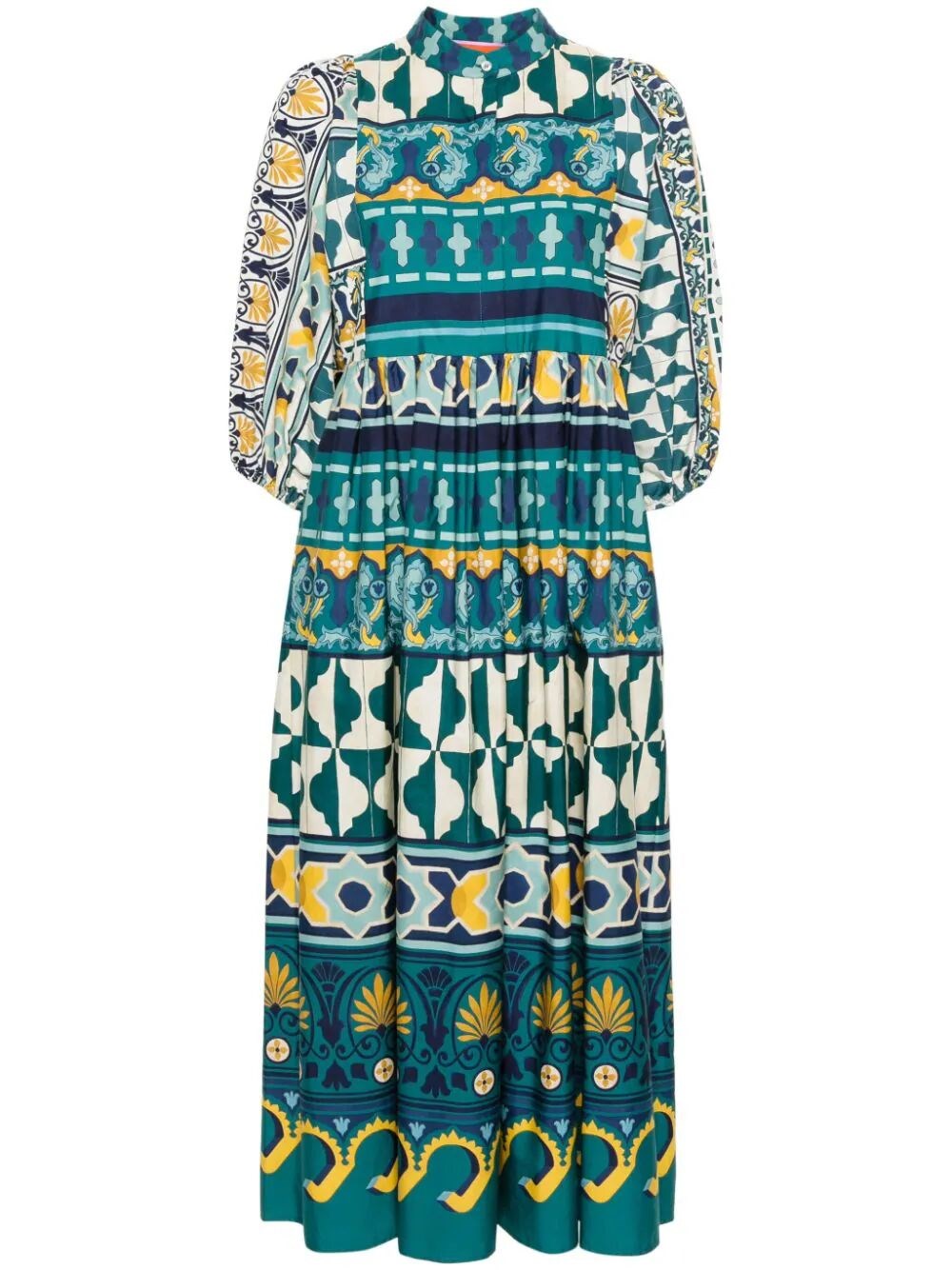 Shop La Doublej `portofino` Long Dress In Multi