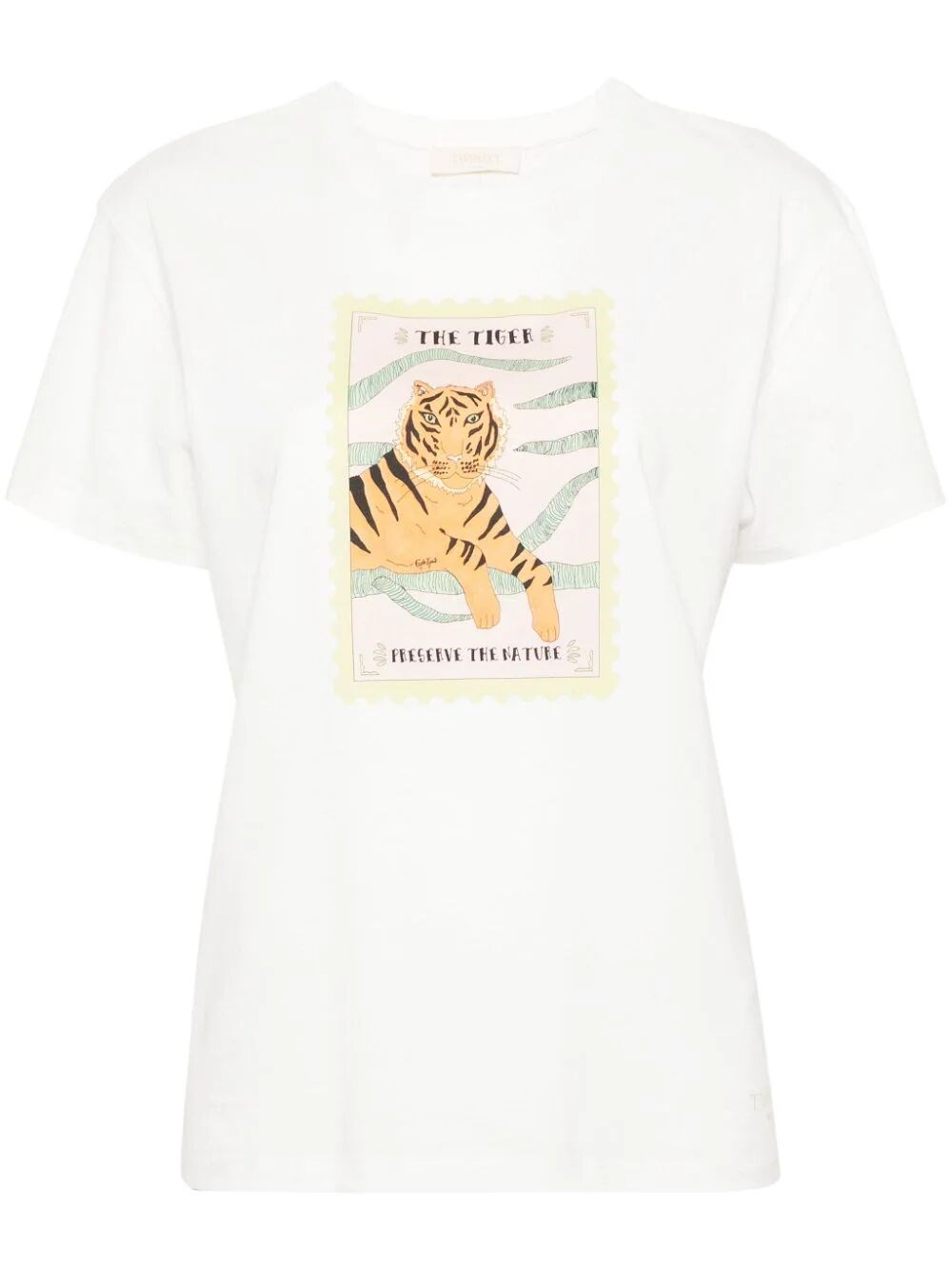 Shop Twinset `travel Into The Nature` Print T-shirt In Multi