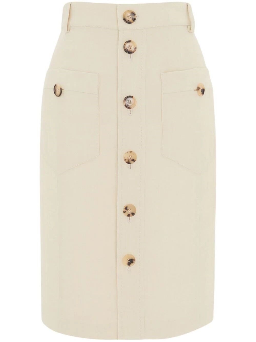 Shop Saint Laurent Mini Skirt In Beige