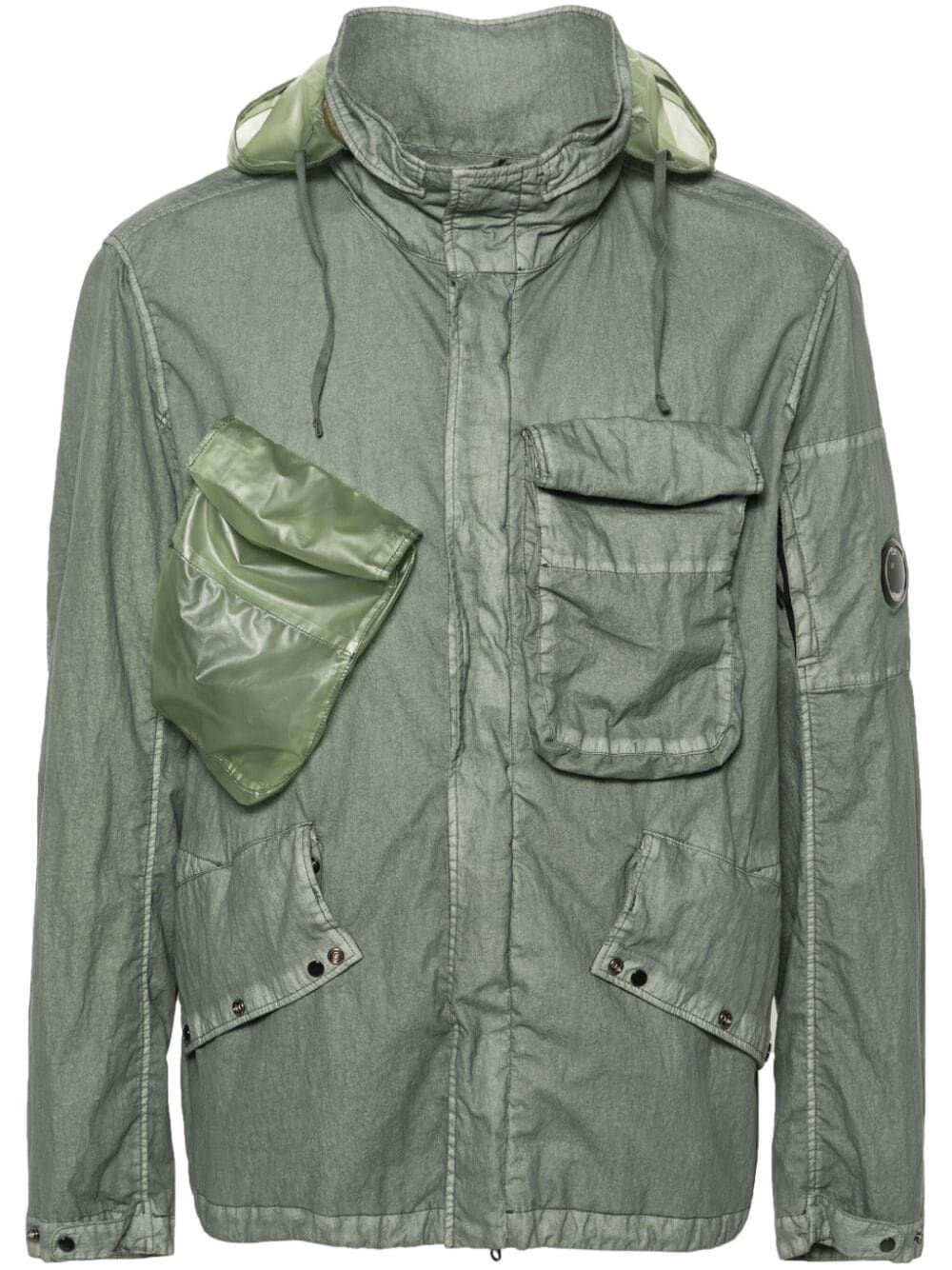 Shop C.p. Company C. P. Company `50 Fili Gum Mixed` Jacket In Green