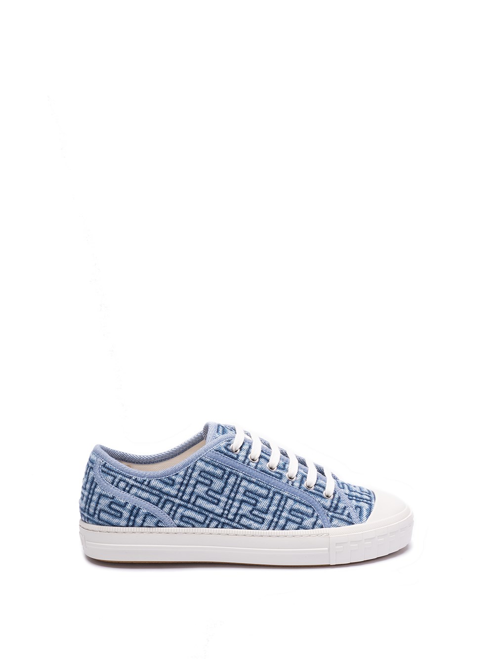 Shop Fendi `domino` Sneakers In Blue