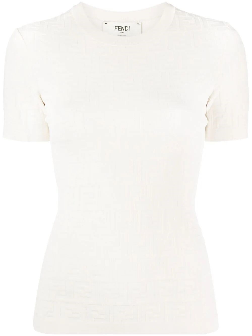 Shop Fendi `ff` T-shirt In White