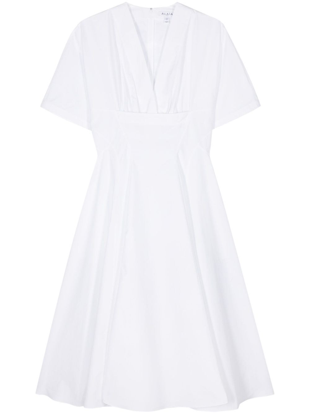 Shop Alaïa Midi Dress In White