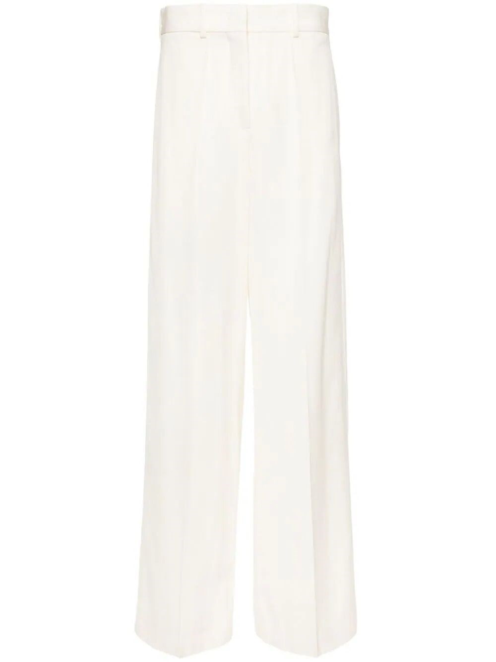 Jil Sander Wide-leg Pants With High Waist In Beige