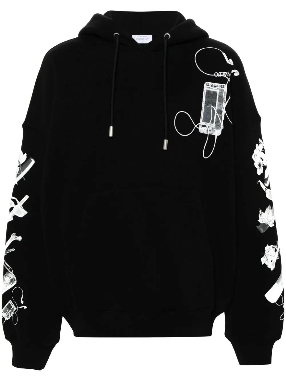 Shop Off-white `scan Arr` Oversized Hoodie In Black  