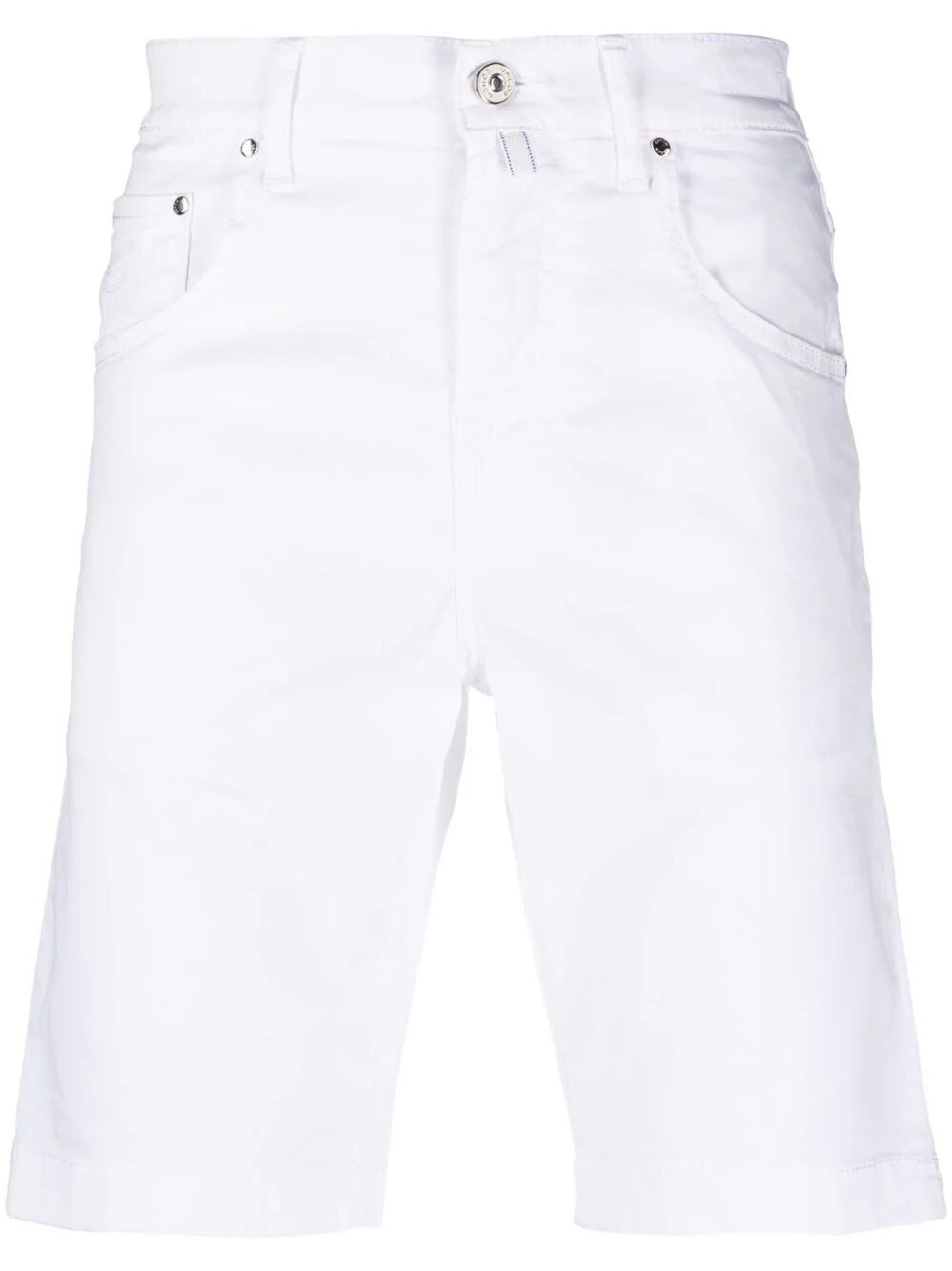 Jacob Cohen Contrasting-pocket Denim Shorts In White