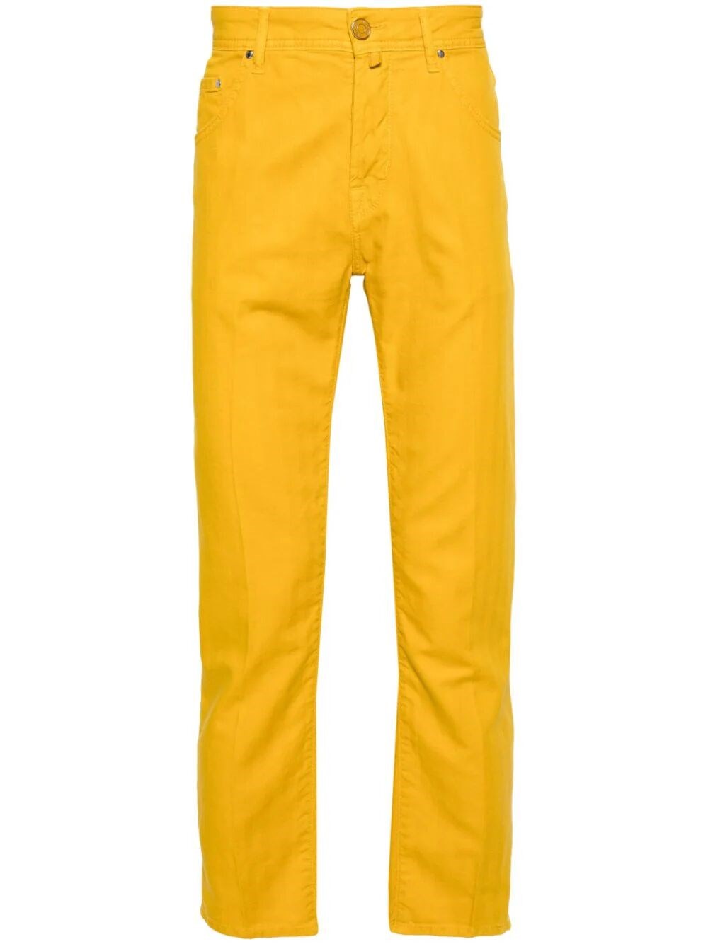 Shop Jacob Cohen `scott` 5-pocket Pants In Yellow