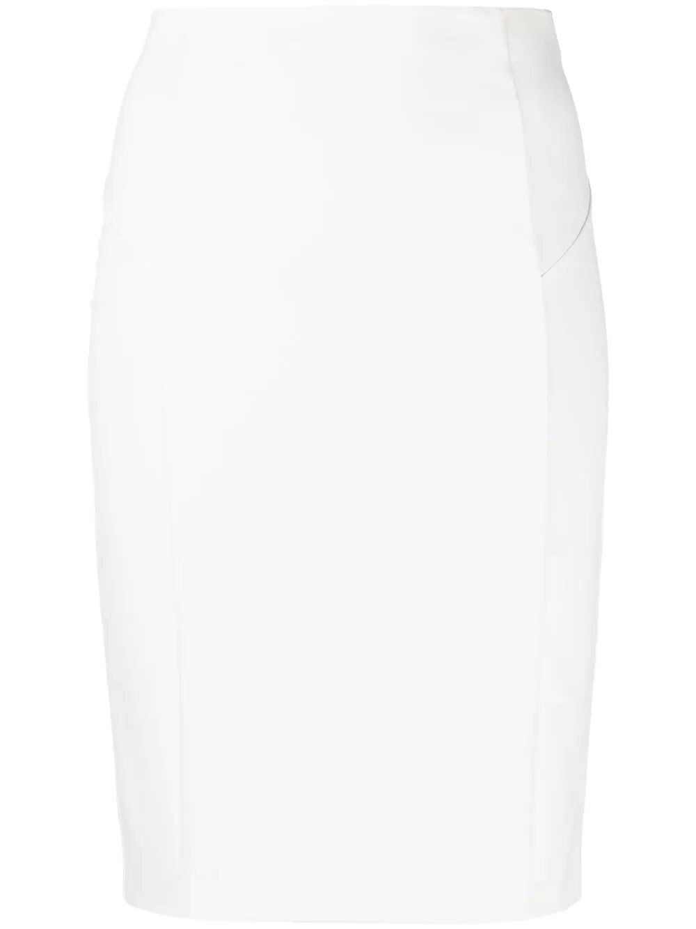 Shop Patrizia Pepe Longuette Skirt In White
