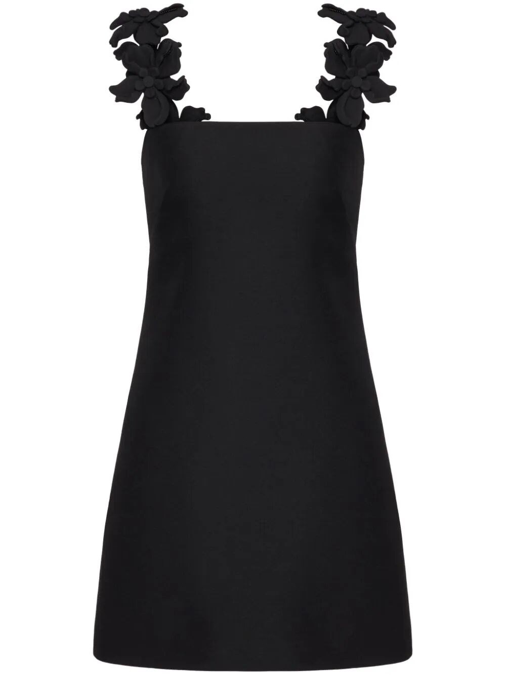 Shop Valentino Embroidered Dress In Black  
