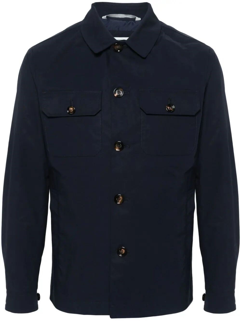 Shop Kired `leo` Shirt Jacket In Blue