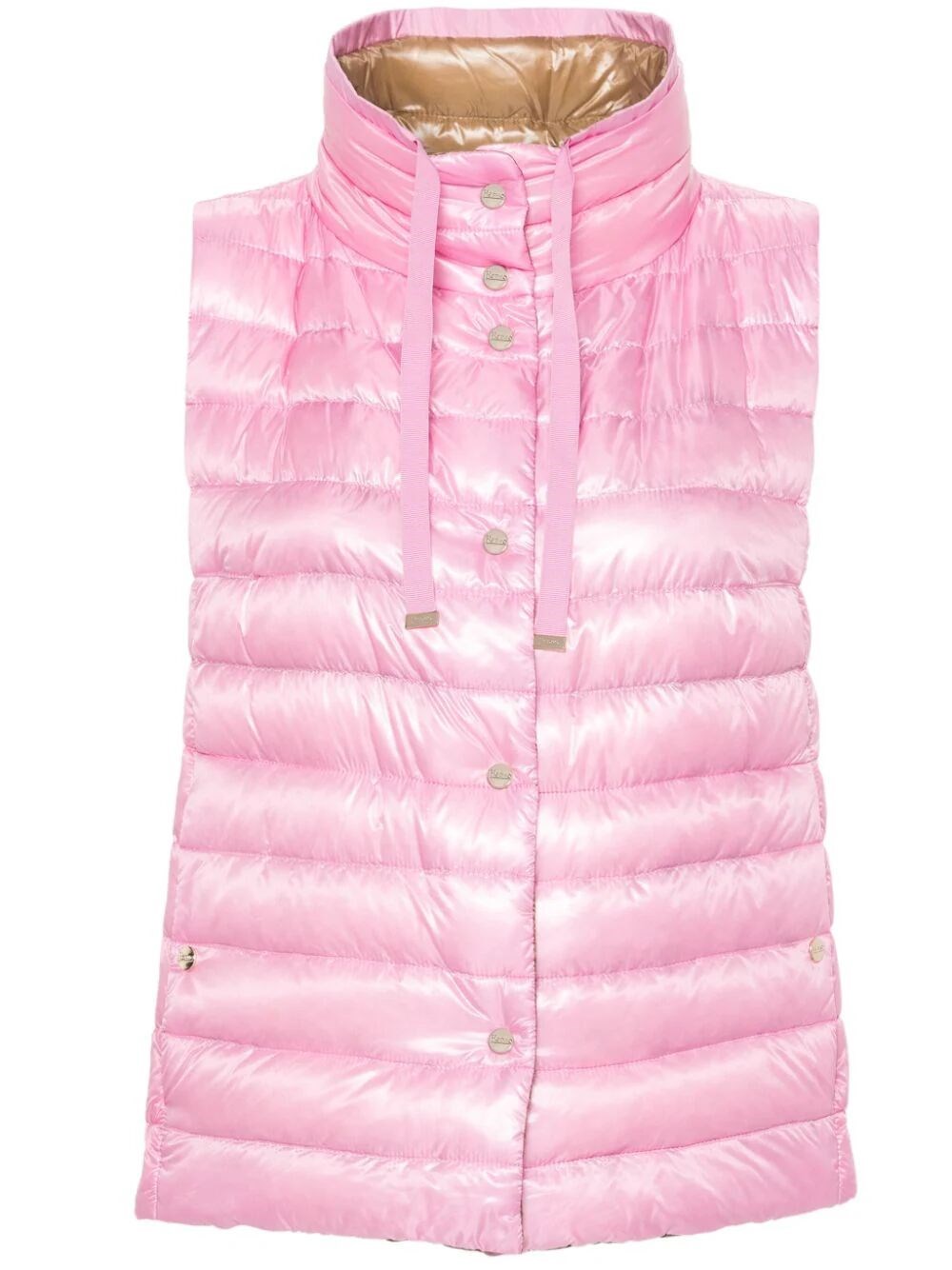 Shop Herno Padded Vest In Pink