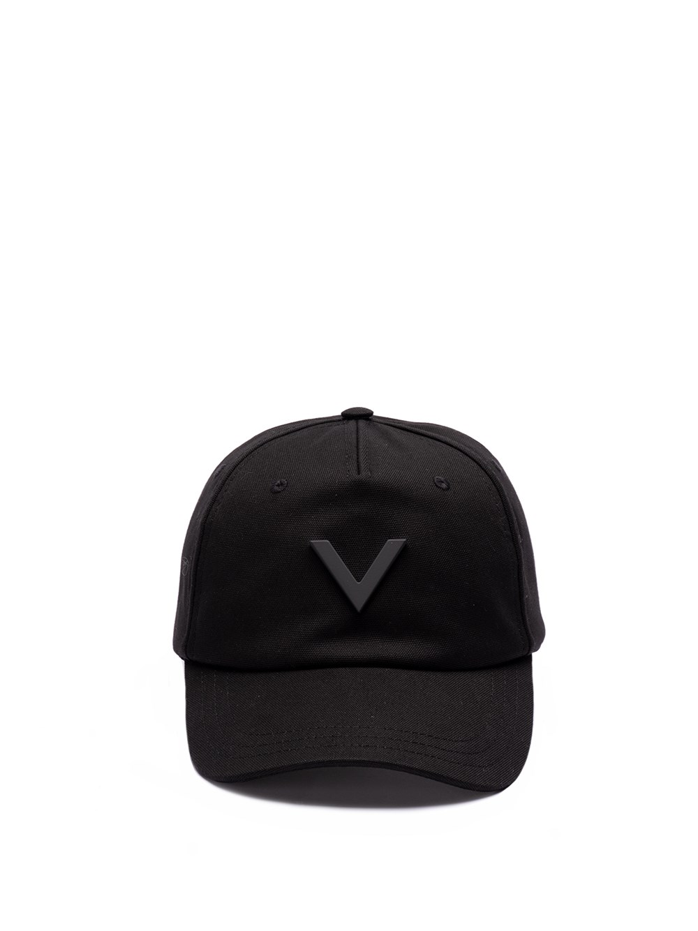 Shop Valentino `v Signature` Baseball Hat In Black  